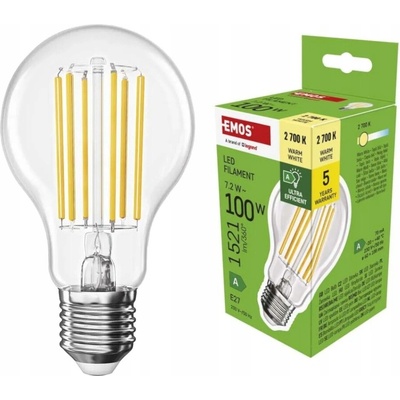 Emos LED FLM A60 7,2 W 100 W 1521lm E27 WW A CLASS 1525283279
