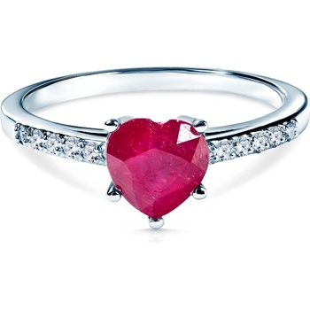 SAVICKI Годежен пръстен Savicki: бяло злато, рубин, диаманти