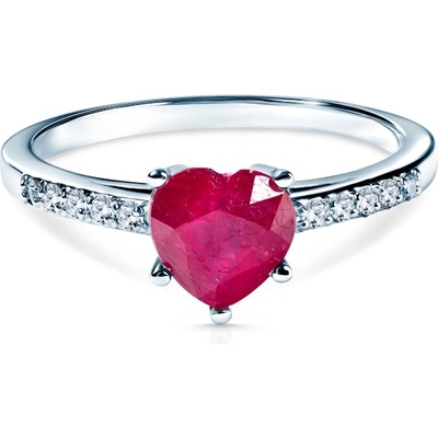 SAVICKI Годежен пръстен Savicki: бяло злато, рубин, диаманти