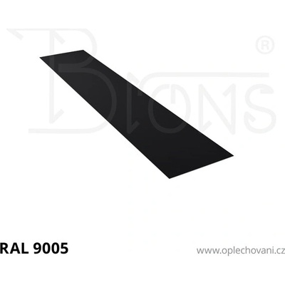 Brons Rovinný plech 400 x 2000 mm černá