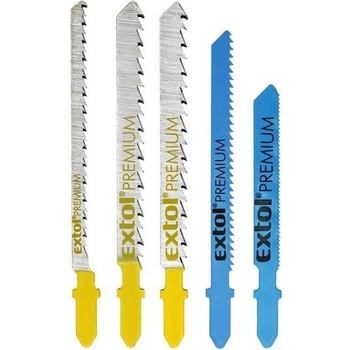 Extol Premium plátky do přímočaré pily-mix sada 5ks úchyt Bosch 8805100