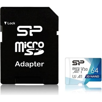 Image 1 of Silicon Power microSDXC 64GB C10 SP064GBSTXDU3V20AB
