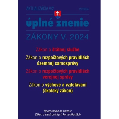 Aktualizácia V/2 2024 - štátna služba, informačné technológie verejnej správy