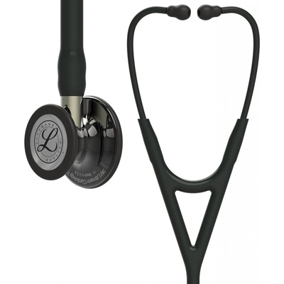 3M Littmann Cardiology IV : Black, Smoke Finish - Champagne Stem - 6204