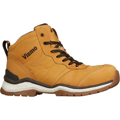 Vismo Unisex Adults Safety Steel Toe Cap Boot - Honey