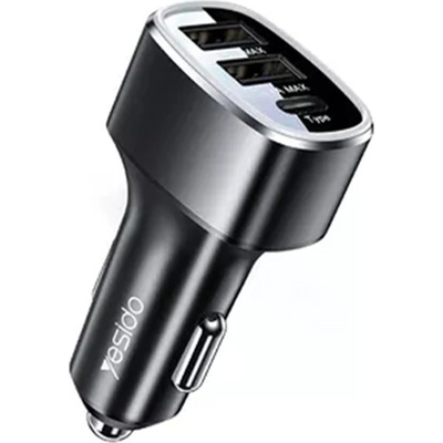 YESIDO Двойно USB зарядно, Type-C, 49W - Yesido (Y47) - Черно