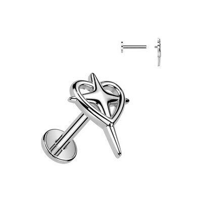 Šperky4U Piercing do ucha nebo brady labreta LB1157-1208