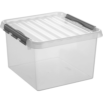 Q-Line Box s vekom 40 × 40 × 26 cm 26 l transparentný 81100609
