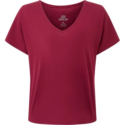 Sherpa Дамска тениска Sherpa Women's Jutnu V-Neck Tee T-shirt - Wine (916-6729-0312)
