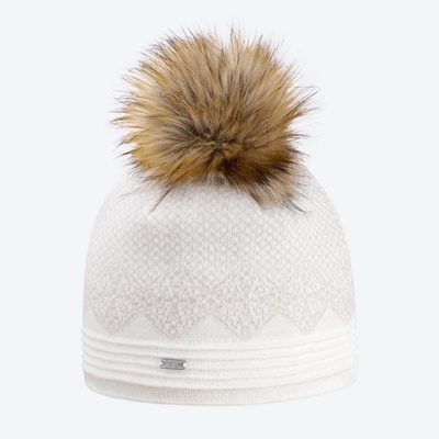 Kama pletená merino čepice A152 Přírodně Bílá