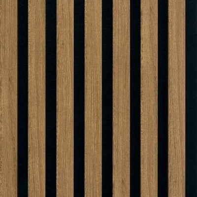 Decowall Akustický bronzový dub-čierny 2600 x 300 x 17 mm 2ks