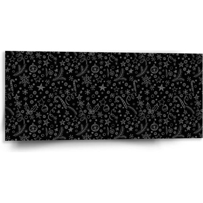 Sablio Vánoční Obraz Vánoce na černé - 110x50 cm