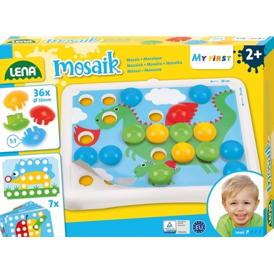 LENA Творчески комплект Lena - Моята първа мозайка, Животни (LN35630)