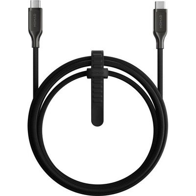 Здрав кевларен USB-C към USB-C кабел за MacBook и устройства с USB-C порт (150 см) - Nomad Kevlar USB-C to USB-C Charging Cable 240W (черен) (NM014964858)