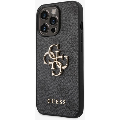 PU 4G метално лого заден капак за iPhone 14 Pro сив Guess | Lilav | МЪЖЕ | UNI