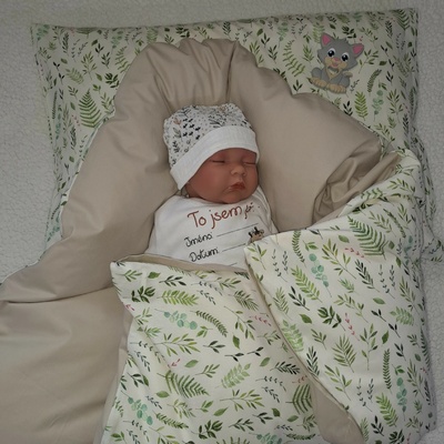 Pro útulný domov Péřová zavinovačka Kapradí s béžovou Sada 4v1