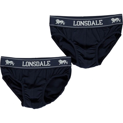 Lonsdale Детски слипове Lonsdale 2 Pack Briefs Junior Boys - Navy/White