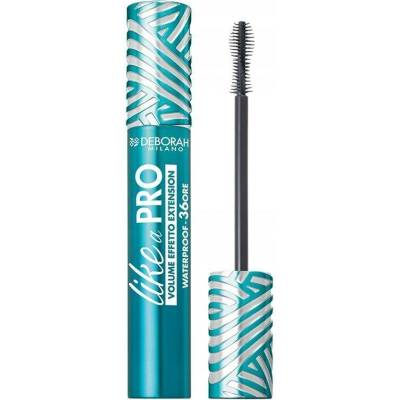 Deborah Milano voděodolná řasenka pro objem a prodloužení 36ore Like a Pro black 13 ml
