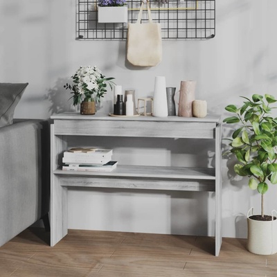 vidaXL Konzolový stolek šedý sonoma 102 x 30 x 80 cm kompozitní dřevo 11461.815220 – Zbozi.Blesk.cz