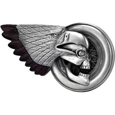 Eagle skull spony na opasek