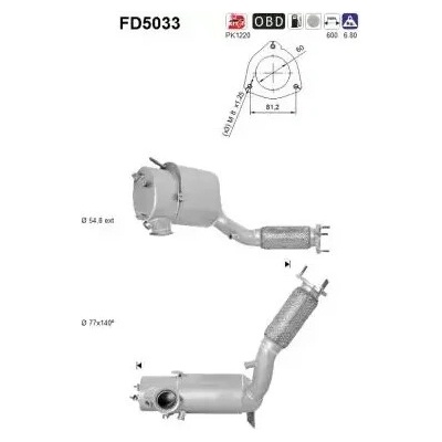 AS Filtr pevných částic ASA FD5033