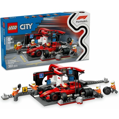 LEGO® City - F1 Pit Stop & Pit Crew with Ferrari Car (60443)