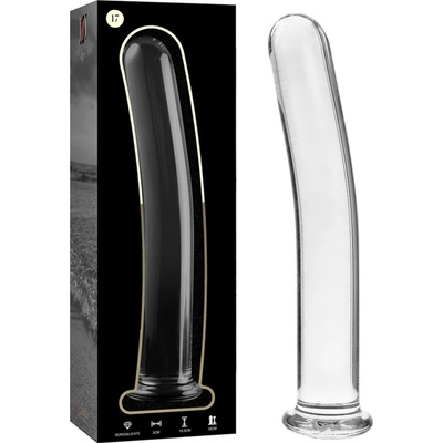 Ibiza Nebula Model 17 Dildo Borosilicate Glass 18.5 x 3 cm Clear