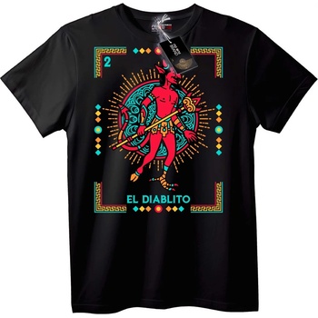 NOONEBRAND Тениска El Diablito Фолк - 6XL, Black