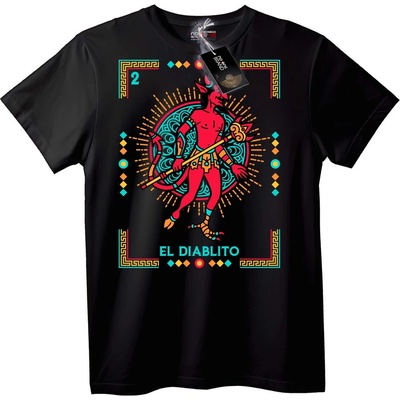 NOONEBRAND Тениска El Diablito Фолк - 6XL, Black