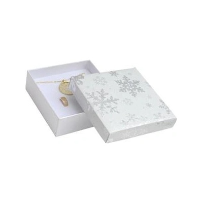 Šperky4U Vánoční dárková krabička na soupravu - bílá KR0375-WH