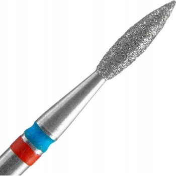 Staleks Diamantová fréza Flame červená/modrá 2,1 mm/8 mm FA11RB021/8