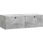 vidaXL Стенно монтиран ТВ шкаф 98 x 41 x 30 см Бетонно сиво (899208)