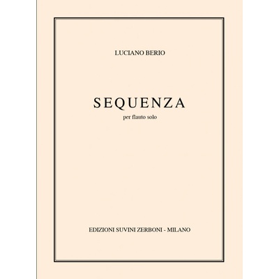 Edizioni Suvini Zerboni Noty pro flétny Sequenza 1958 Per Flauto Solo