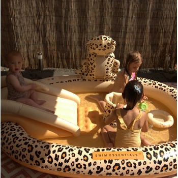 Swim Essentials Swim Essentials: Голям басейн с пързалка - "Beige Leopard (SWE-2020SE304)