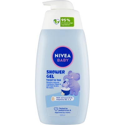Nivea Baby Head To Toe Shower Gel jemný sprchový gel na tělo a vlasy 500 ml