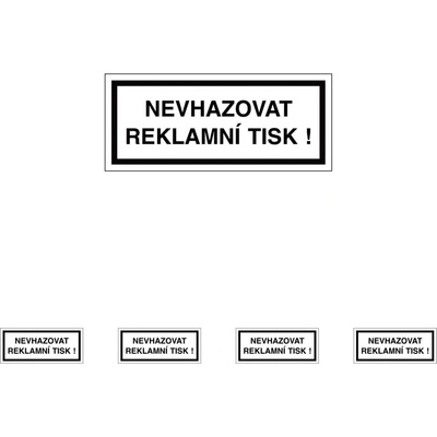 Walteco Nevhazovat reklamní tisk, 70x30mm, samolepka Množství: 5 ks , 20785BP1