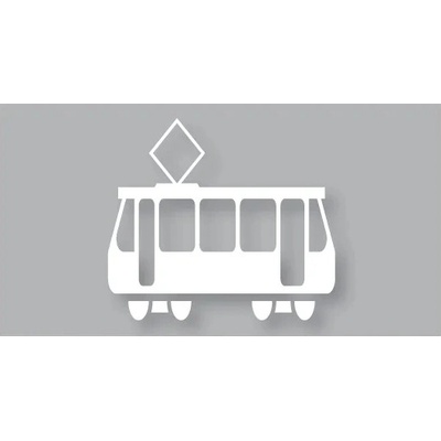 Předformované dopravní značení ''Tramvaj'' – termoplast, bílá, 800×900mm, bal 5 ks