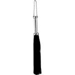 Devil Sticks Flogger with Metallic Leather Handle & Suede Leather Tails 46cm Black