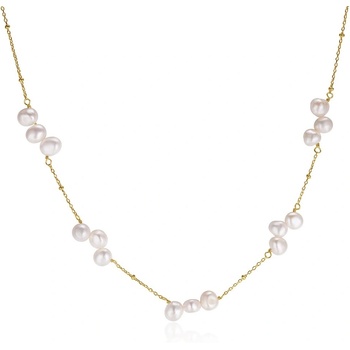 DELIS Колие от сребро 925, jw1545, перлена шарка, златно покритие (jw1545)