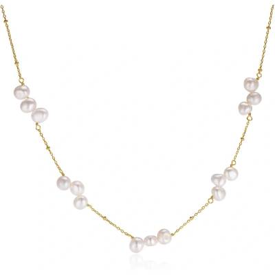 DELIS Колие от сребро 925, jw1545, перлена шарка, златно покритие (jw1545)