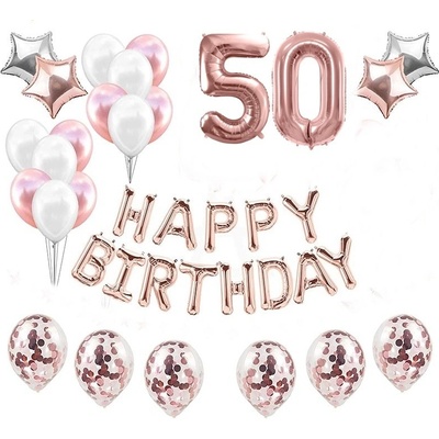 Balónkový set HB rosegold číslo 50