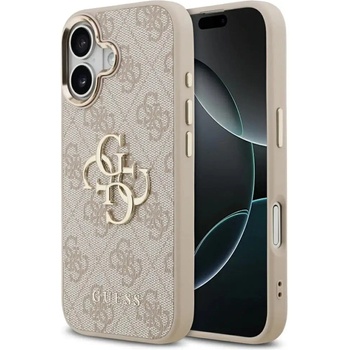 GUESS 4G Big 4G Classic Logo Case за iPhone 17 - розово злато (3666339521752)