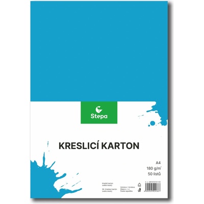 Stepa Skicak kresliaci kartón A4 50 listov 180g/m2 svetlo modrý