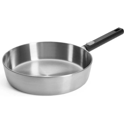 Woll Logic Steel Nerezová soté pánev s odnímatelnou rukojetí, 28 cm
