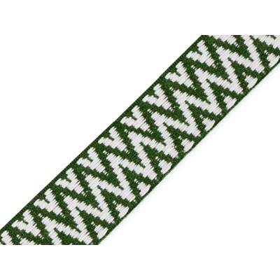 Oboustranný popruh šíře 38 mm - zelená