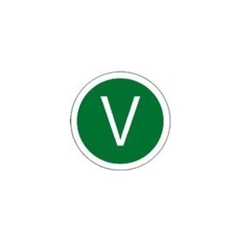 Samolepící štítek " V "