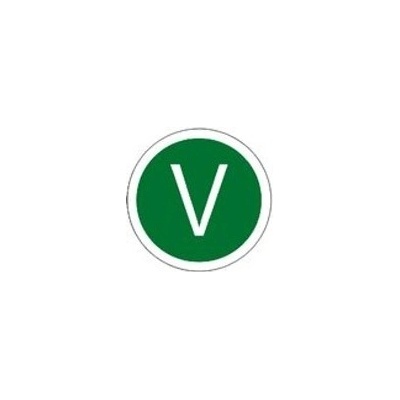 Samolepící štítek " V "