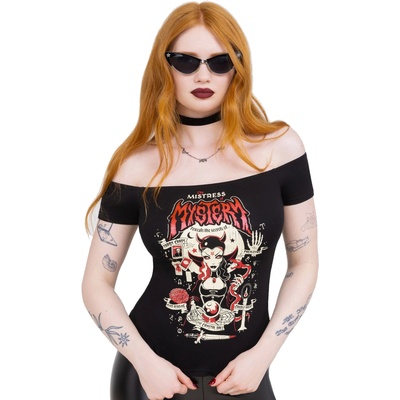 KILLSTAR Дамска тениска (топ) KILLSTAR - Mistress Mistery Bardot - Black - KSRA013169