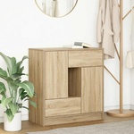 vidaXL Бюфет с чекмеджета и вратички, дъб сонома, 70, 5x34x74, 5 см (861843)