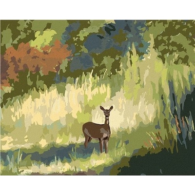 zuty Malování Podle Čísel Srna V Trávě D. Rusty Rust 40 x 50 Cm Plátno Rám